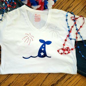 One of a Kind Mermaid Tail 4th of July Shirt